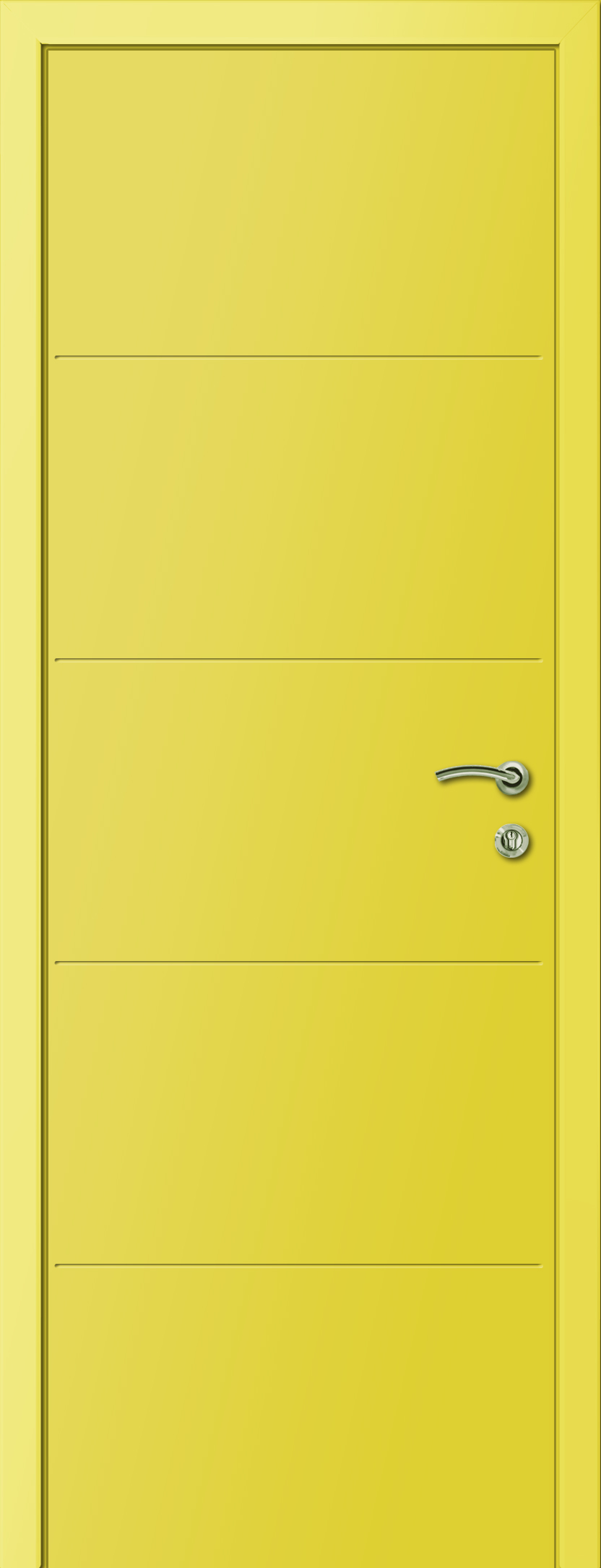 Пластиковая дверь KAPELLI multicolor Ф4Г RAL 1018 Желтый