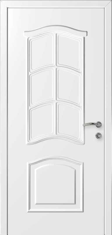 Пластиковая дверь «Интехпласт» Капель (Kapelli) — акация-белая