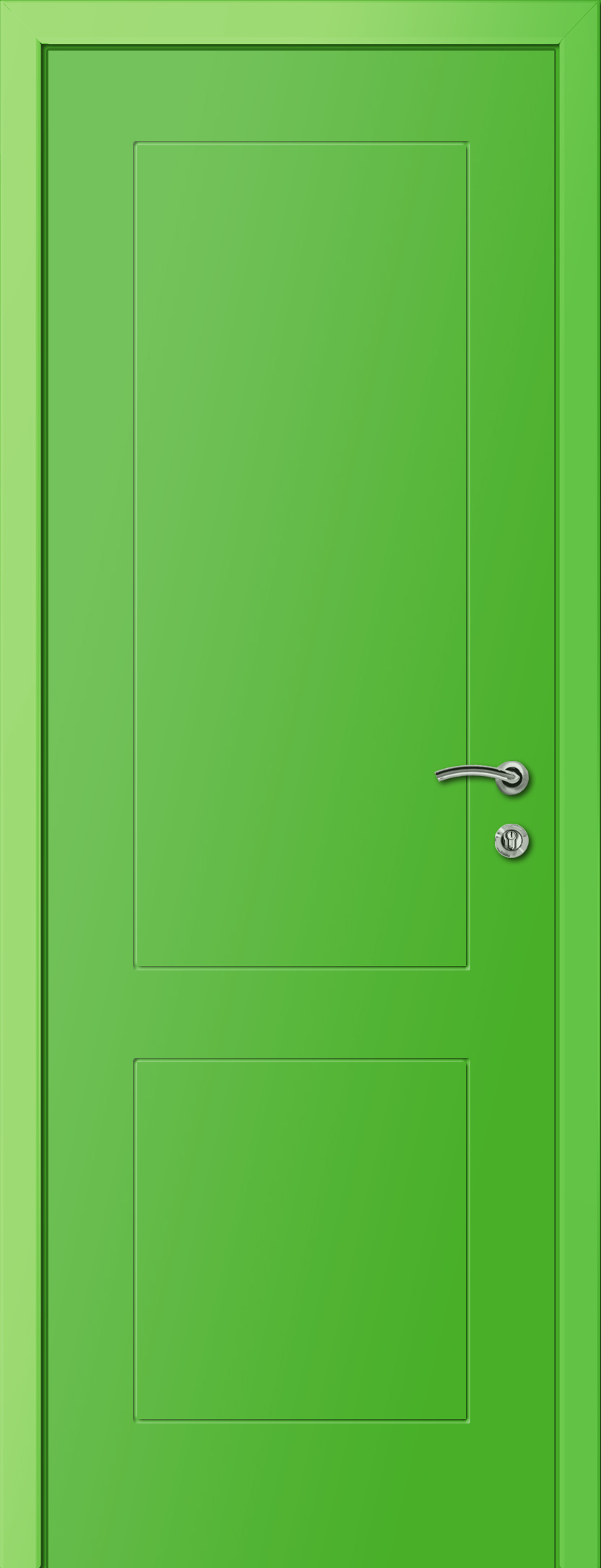 Пластиковая дверь KAPELLI multicolor Зеленый Ф2К RAL 6018