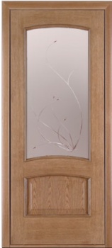 Межкомнатная дверь Александрия Натали Дуб натуральный (стекло Клео)