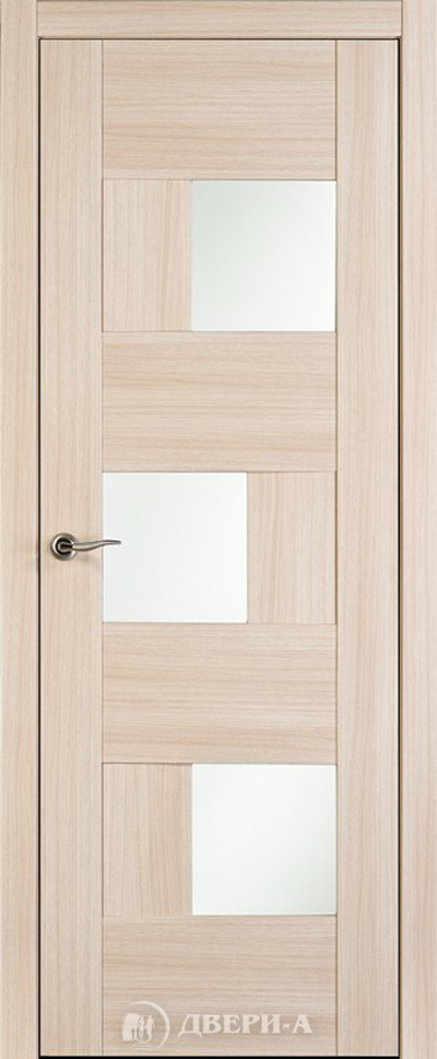 Межкомнатная дверь Домино (стекло, бел. дуб)
