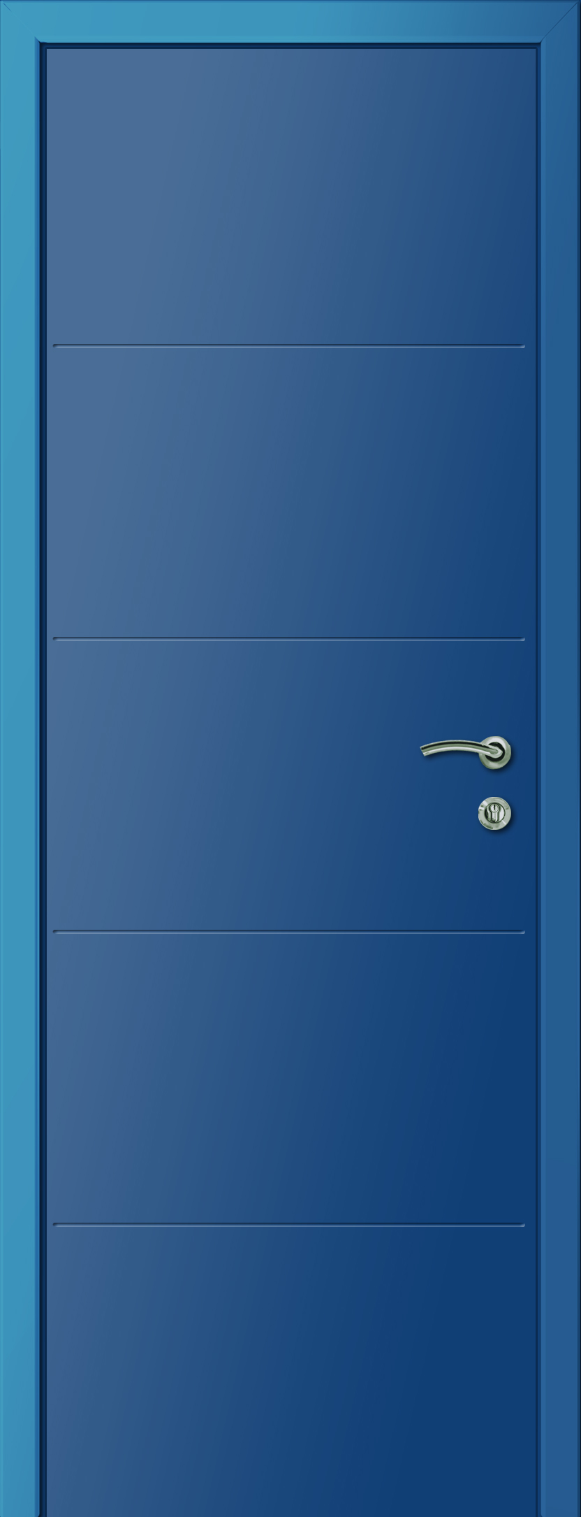 Пластиковая дверь KAPELLI multicolor Ф4Г RAL 5010 Синий
