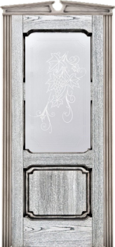 Межкомнатная дверь Итальянская Легенда Д7/2 Патина (стекло)
