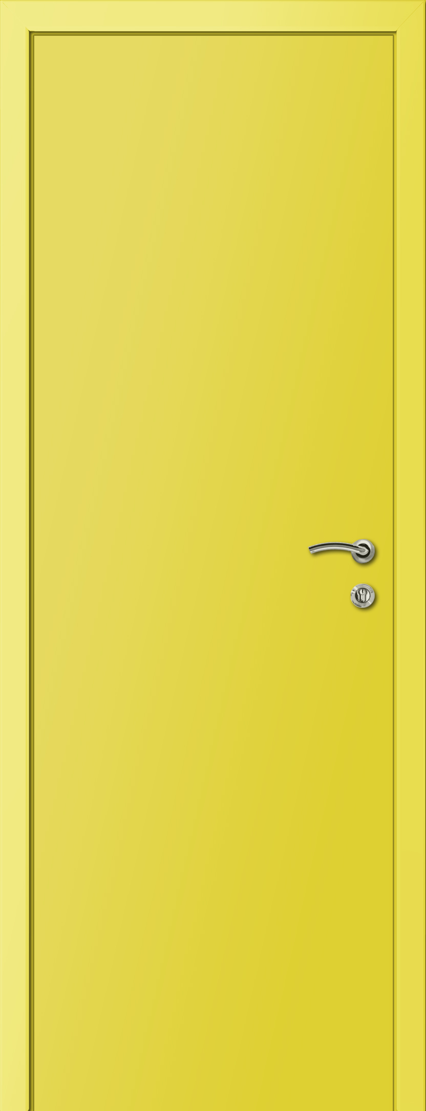 Пластиковая дверь KAPELLI multicolor ДГ RAL 1018 Желтый
