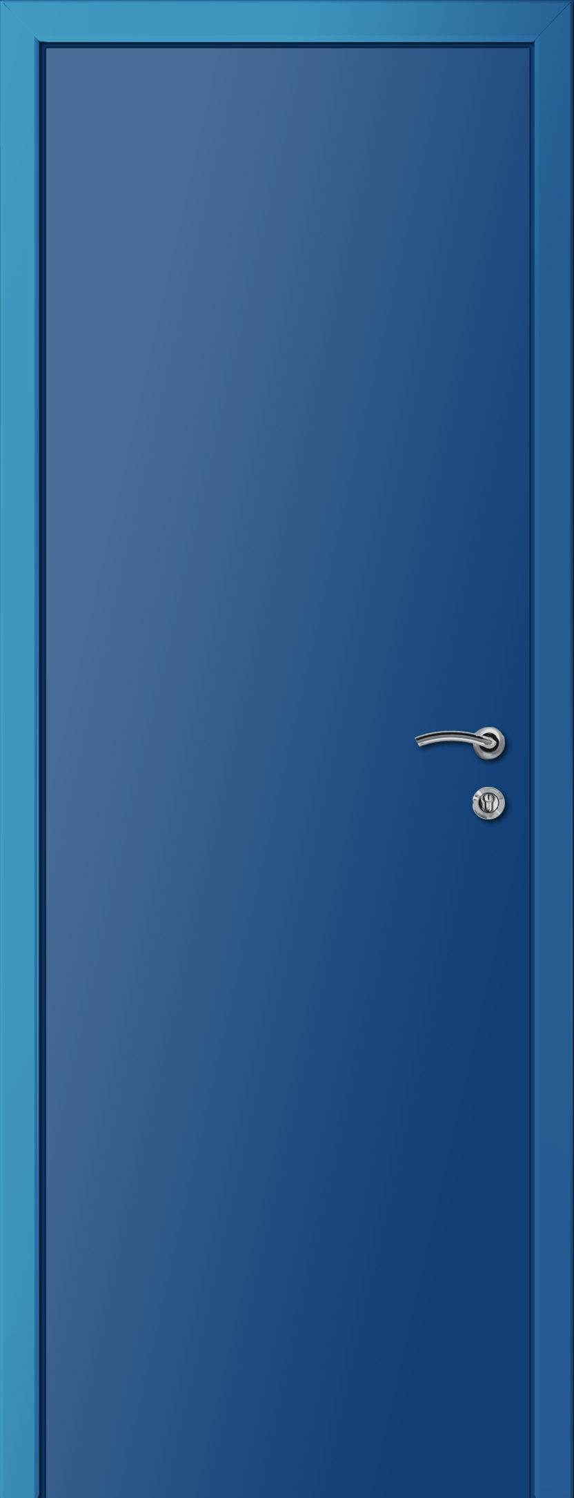 Пластиковая дверь KAPELLI multicolor ДГ RAL 5010 Синий