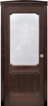 Межкомнатная дверь Итальянская Легенда Д7/2 Венге (стекло)