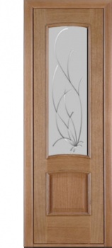 Межкомнатная дверь Александрия Натали Дуб натуральный (стекло Клео 400мм)