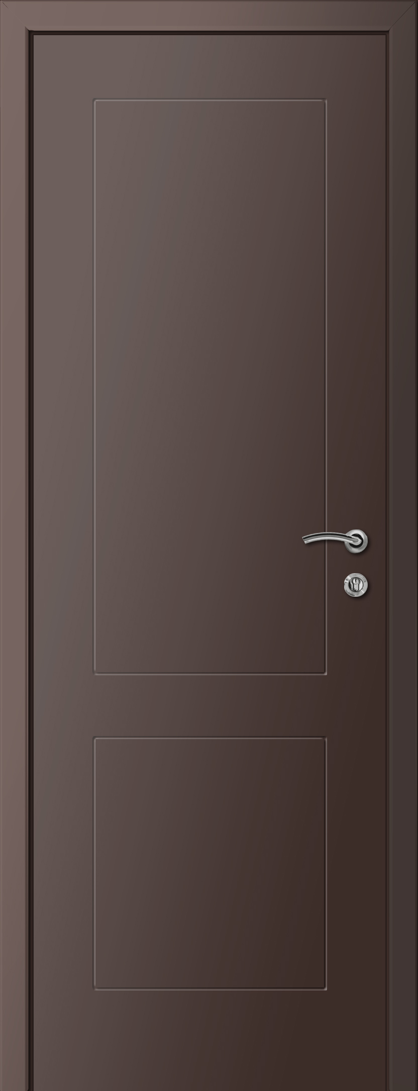 Пластиковая дверь KAPELLI multicolor Коричневый Ф2К RAL 8017