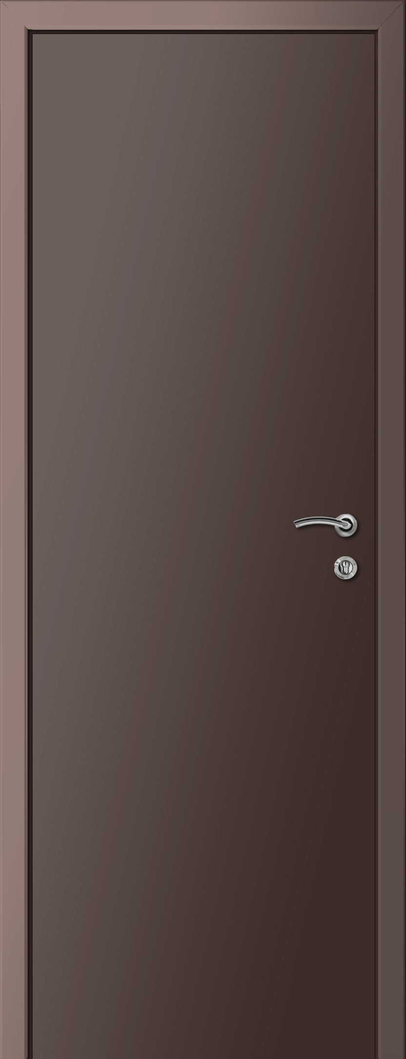 Пластиковая дверь KAPELLI multicolor ДГ RAL 8017 Коричневый