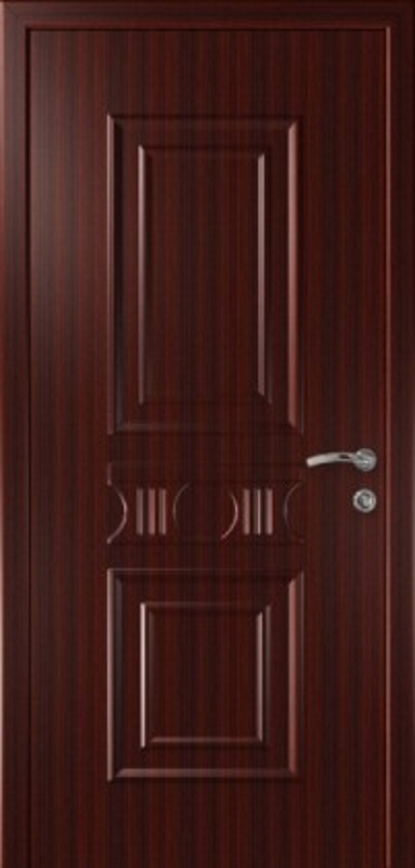 Пластиковая дверь «Интехпласт» Капель (Kapelli) — магнолия махагон