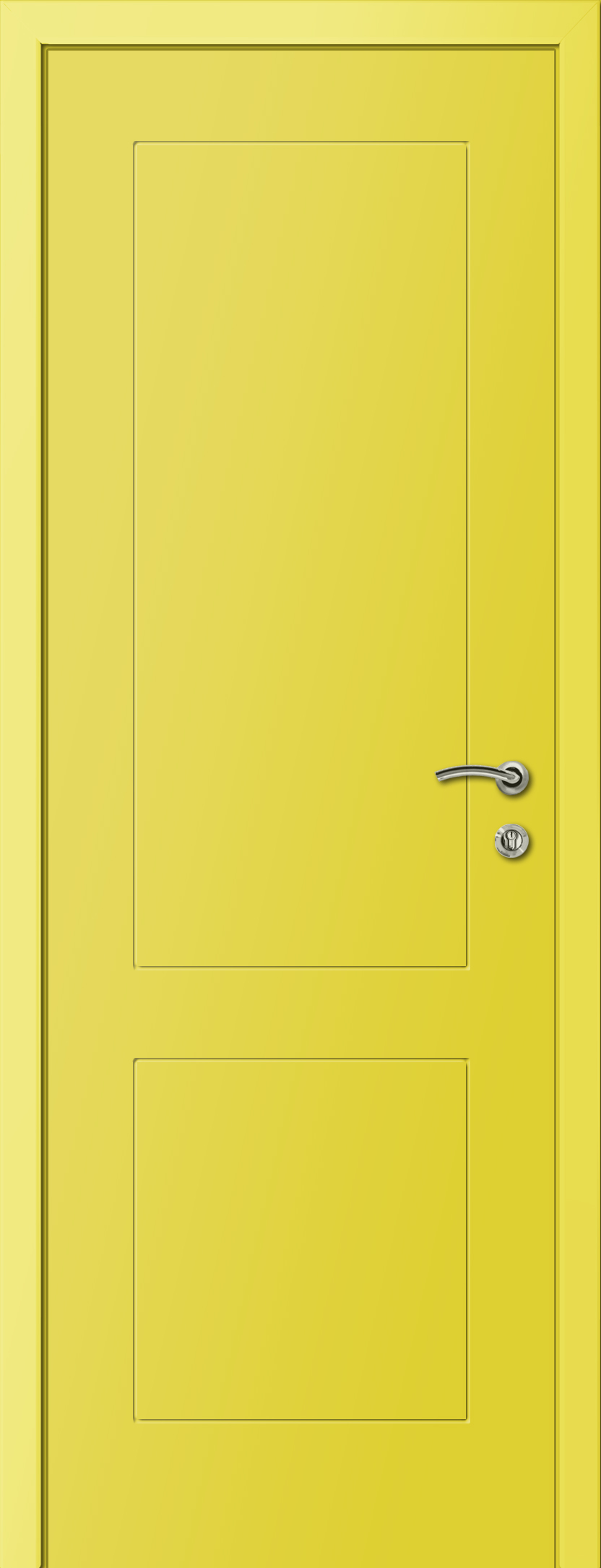 Пластиковая дверь KAPELLI multicolor Желтый Ф2К RAL 1018