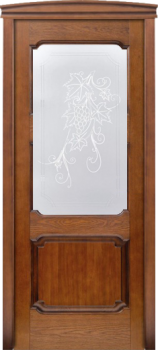 Межкомнатная дверь Итальянская Легенда Д7/2 Орех (стекло)