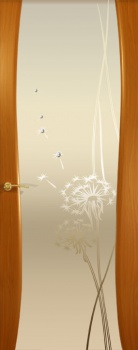 Межкомнатная дверь Океан дверей Гламур Буревестник-2 «Одуванчик» Анегри (белое стекло)